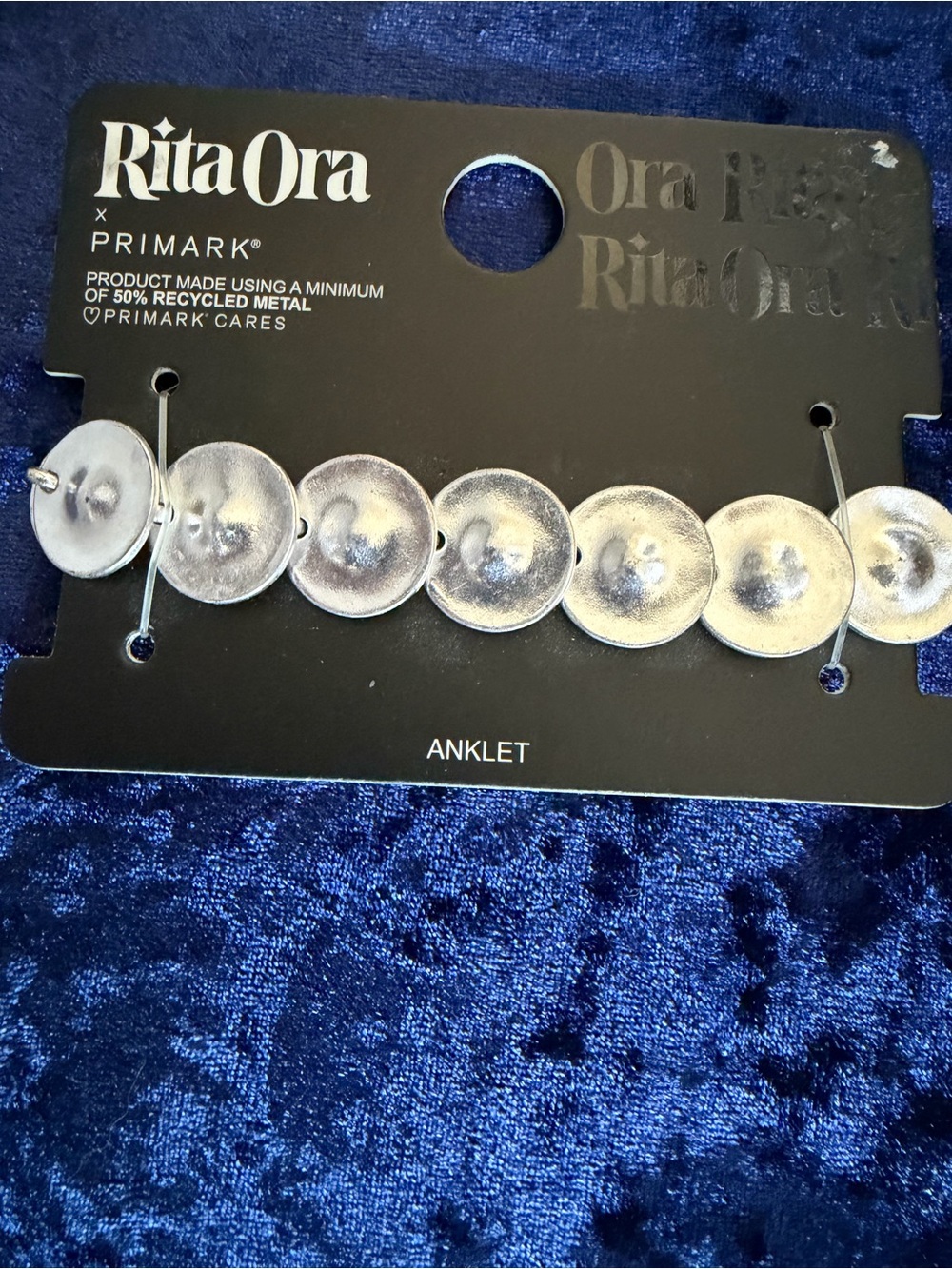 Primark Silver Disc Anklet. Rita Ora